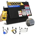 Balkonkraftwerk 1000W Solaranlage mit Balkon Halterung Steckerfertig Komplettset Photovoltaik Anlage 800W - onBasic, Kabellänge:5 m