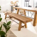 riess-ambiente Industrial Sitzbank FINCA 165cm vintage braun recyceltes Pinienholz Holzbank Bank - Braun
