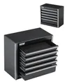 VEVOR Werkzeugkiste 218x118x205 mm, Werkzeugkasten aus Metall mit 5 Schubladen, Werkzeugkoffer mit EVA-Einlagen und PP-Fußpolstern, robuster Stahl mit Kugellageröffnung und Pulverbeschichtung, schwarz