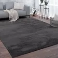 Paco Home - Teppich, Kurzflor-teppich Für Wohnzimmer, Super Soft, Weich, Waschbar, In Dunkel Grau 200x280 Cm