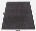 Paco Home Teppich 200x280 Anthrazit Kurzflor Weich Rutschfest Wohnzimmer NEU