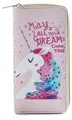 DonDon Damen Mädchen Geldbörse Geldbeutel - Einhorn Dreams come true
