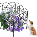Dekorative Beetzaun Metall Gartenzaun Metall 46x230cm 5 Stück Zaun Metall Tei...