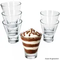 YPSI 6x Dessertgläser Glas 150ml konisch stapelbar Dessert Snacks Salat Shots