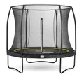 Salta Comfort Edition – ⌀183/213/251/305/366/396/427cm - TÜV geprüft – Schwarz/Grün/Pink - rundes Outdoor Trampolin, Gartentrampolin - Set mit Sprungmatte, Sicherheitsnetz, Federn, Randabdeckung