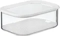 Mepal Käsedose Modula – 2000 ml Inhalt – Kühlschrankdose für Käsestücke und Scheibenkäse – mit Antikondenseinsatz – spülmaschinenfest, Plastik, Weiß, 22.4 x 16 x 8.6 cm