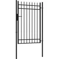 Gartentor Aus Verzinktem Stahl, Gartentür Mit Schloss Zauntor Mit Türklinke, Schlüssel, Zauntür Für Garten, 107 X 204 Cm, Schwarz - Outsunny