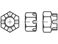 5 x Kronenmuttern DIN 935 -1 8 M 48 galv. verzinkt, CAB FASTENING