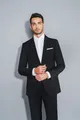 HECHTER PARIS Corporate Sakko Herren 2-Knopf Modern Fit Schwarz 26