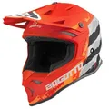 Bogotto V337 Wild-Ride Crosshelm, schwarz-weiss-orange, Größe XL für Männer