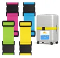 4er Kofferband Set bunt - Koffergurte für Koffer & Gepäck zum Reisen, (Set, 4-tlg., 4x Kofferband), 4 bunte Farben