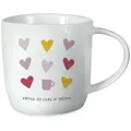 Grafik Werkstatt Tasse Gute Laune Tasse, "Kaffee ist Liebe in Tassen", geeignet für die Mikrowelle und Spülmaschine