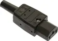 AS Schwabe 62081 Kaltgeräte-Steckverbinder Stecker, gerade Gesamtpolzahl: 2 10A Schwarz 1St.