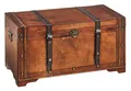 Kobolo Truhe Sitz- Holztruhe – TROVE – m. Metalldetails und Kunstlederverschluss