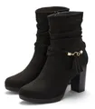 LASCANA Stiefelette Stiefel, Boots mit Blockabsatz und Schmuckelement VEGAN