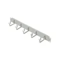 Koscom Connect Kabel-Rangierpanel für Netzwerkschrank I 1 HE Kabelführung für Serverschrank I Rangierfeld mit 5 Führungsbügel 40 x 60 mm I Server Rack Kabelmanagement (Grau, 19 Zoll)