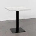 Bistrotisch 60x60 cm | D4448 LV Marmor Weiß |  Gusseisen Gestell