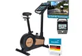 Skandika Ergometer Cykling P15 Touchscreen, Heimtrainer Fahrrad mit LCD Touch Display (Kinomap App kompatibel, Transportrollen, Tablet-Halterung), vorinstallierte Apps, 28 Programme, Magnetbremse, 32 Stufen, bis 150kg