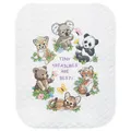 Abmessungen gestempeltes Kreuzstich -Kit: Quilt: Tierbabys
