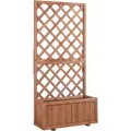 Outsunny Garten-Bett Tannenholz Orange 72,5L x 31,5B x 149,5H cm