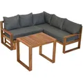 Loungegarnitur "Merida" Grau/Naturfarben