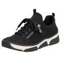 Rieker Slip-On Sneaker Schlupfschuh, Halbschuh, Freizeitschuh mit weicher Innensohle schwarz 39 EU