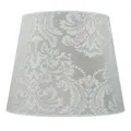 XL Lampenschirm Stoff in Silber für Stehlampen Wohnzimmer H:30 cm E27 blendarm wohnlich konischer Leuchtenschirm WILLOW