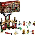 LEGO 71735 NINJAGO Turnier der Elemente Tempel Bauset mit Kampfarena und Figur des Goldenen Ninja Lloyd - Silber