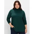 Sheego T-Shirt Rollkragenshirt grün 56/58 EU