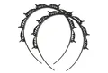 LuxusKollektion Haarreif 2er Set Haarreifen mit Klammern Schwarz - Haarreif mit Clips für Damen
