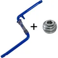 deTox BMX Kurbel Fahrrad Kurbelgarnitur Fahrradkurbel Fauber blau mit US-BB Lager - Blau