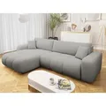 MIRJAN24 Ecksofa Fetrinu Maxi, mit Bettkasten und Schlaffunktion, L-Form, Wellenfeder, 274x145x82 cm grau