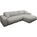 MIRJAN24 Ecksofa Furyn Maxi, Eckouch mit Bettkasten und Schlaffunktion, Ottomane universal, L-Form (Farbe: Velo 633) - Grau