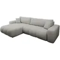 Mirjan24 Ecksofa, Grau, Textil, 5-Sitzer, L-Form,L-Form, rund, 274x145 cm, Wohnzimmer, Sofas & Couches, Wohnlandschaften, Ecksofas