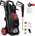 Lehmann Profi Hochdruckreiniger 3000 W mit Induktionsmotor, Ansaugfunktion, 492 l/h Fördermenge, 12 Meter Schlauch, inkl. Reinigungsmittelbehälter