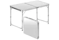 Goods+Gadgets Klapptisch Faltbarertisch - Campingtisch höhenverstellbar mit Aluminiumrahmen (Markttisch Tapeziertisch), Klappbarer Mehrzwecktisch - Klapp-Tisch Weiß