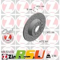 2x Zimmermann Bremsscheibe SPORT Z 600.3241.52 Höhe 48 mm Lochkreis 112 mm