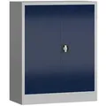 Metallschrank abschließbar Flügeltürenschrank Aktenschrank 100x80x38cm grau/blau X-530311