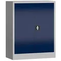 ClassiX Aktenschrank X-530311, aus Metall, abschließbar, 80 x 100 x 38cm, blau / lichtgrau