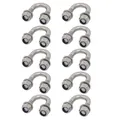 sourcing map 10 Stück Bügelschraube M6x12mm Gewinde U Bolzen 304 Edelstahl U-Bügel mit Gewinde Bügelschelle Runde Biege U Schraube U-Bolzen Bügelbolzen 12mm Rohraußendurchm