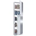 VCM Holz Schuhschrank Maße: H. 180 x B. 50 x T. 17 cm 2 Drehtüren praktischer Spiegel - Fulisa XL Spiegel