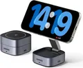 Ugreen W526 Induktives 3In1 Magsafe / Qi Ladegerät Für Telefon / Kopfhörer Mit Usb-C-Anschluss - Schwarz
