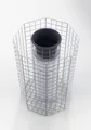 Blumensäule achteckig, Höhe 82 cm, MW 5 x 5 cm, feuerverzinkt inkl. Topf