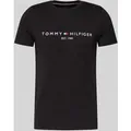Tommy Hilfiger T-Shirt aus Bio-Baumwolle in Black, Größe M