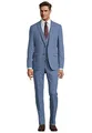 Steffen Klein Herren Anzug - Dreiteiler - Slim Fit - Größe 50 - Business Anzug mit Weste - Elastischer Komfort - Hellblau