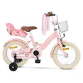 SJOEF Dolly Kinderfahrrad 14 Zoll | Ab 3 - 5 Jahre | Kinder Fahrrad für Mädchen / Jugend | Kleidergröße von 98 bis 108 cm | inklusive Stützrä... - Rosa