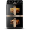 Doppel-Heißluftfritteuse NA462/70 schwarz, 2.750 Watt, 2 Körbe je 5 Liter