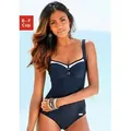 LASCANA Badeanzug mit Kontrastdetails und Shaping-Effekt blau 40