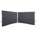 Quick-star - 2 Seitenteile Mit Rv 300x195cm Anthrazit Für Rank Pavillon 3x3m Seitenwand Ral 7012