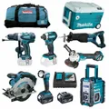 11tlg. MAKITA 18V Akku Werkzeug Set inkl. Kühlbox DCW180Z NEU
